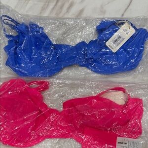 Aerie Blue Underwire Bra- 2 bras difference size